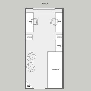 Варианты для вытянутой комнаты